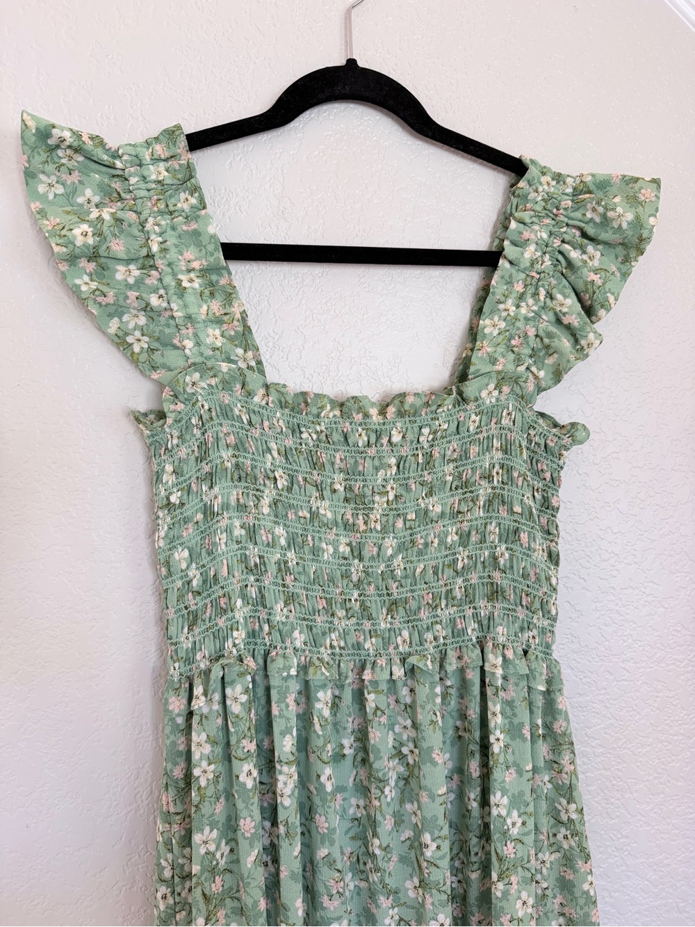 Max Studio Mint Green Floral Maxi Dress - Picture 2 of 7